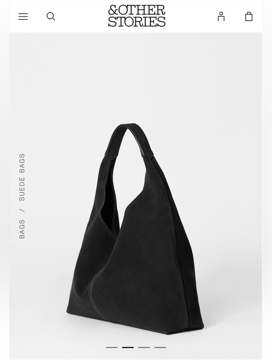 & Other Stories Handbags - &OTHER STORIES Classic Suede black Tote Bag